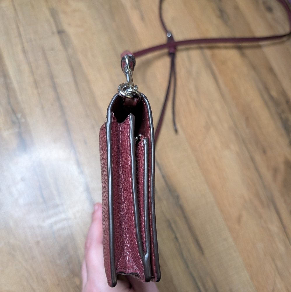 Anna Foldover Crossbody Clutch In Signature Canvas With Rexy By Guang Yu - Picture 7 of 14